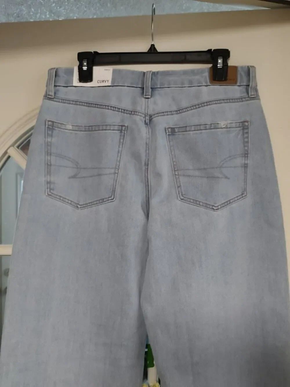New American Eagle Curvy Stove Pipe Stretch High Rise Jeans Size Women's 10/30W - Picture 3 of 3